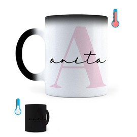 LISE GRAPHIX | Taza Mágica con Nombre Personalizado | Taza de Cerámica | Sensible al calor | 11 Onzas | 325 mL | Un Detalle Original para Todo Momento | Ideal Para Casa u Oficina