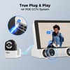 Hiseeu 360° Security Camera Outdoor with Color Night Vision,4K POE