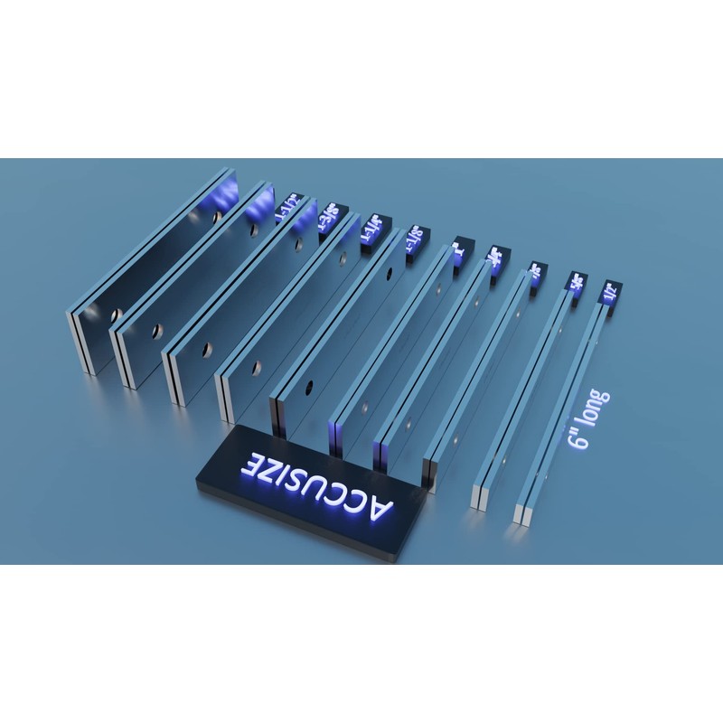 Accusize Industrial Tools 1/8'' Thickness 10 Pairs Precision Parallel Sets,