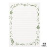 Midori 86507006 Letter Set Foil Stamped Envelopes, Leaf Pattern