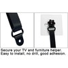 3 Pack No-Drill Flat Screen TV Safety Straps, Adjustable Anti-Tip