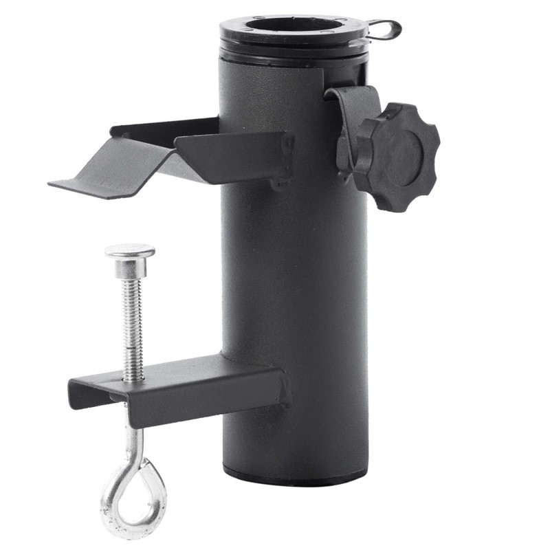 Grey Metal Balcony Umbrella Clamp | Parasol Holder For Balcony