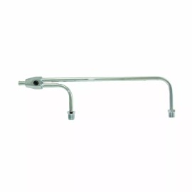 Lipstick Performance Chrome Fuel Line For Holley 4160  Vacuum Secondary Fits 3/8 hose with gauge port