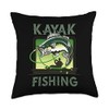 Kayak fishing Kayak trailer, Boat Kayakking Throw Pillow