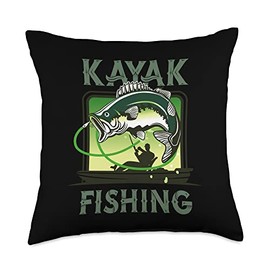 Kayak fishing Kayak trailer, Boat Kayakking Throw Pillow