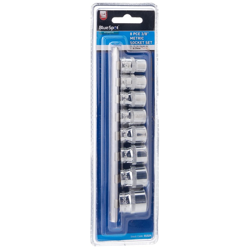 Blue Spot Tools 1524 B/SPOT 3/8-Inch Socket Set on Rail