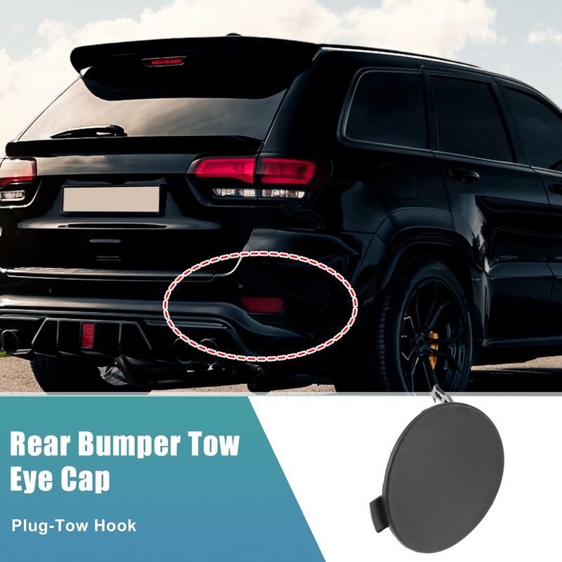 QUARKZMAN Front Bumper Tow Hook Cover for Jeep Cherokee 2014-2018