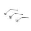Kuyiuif 3 Piece Pack of 9ct Solid White Gold Claw