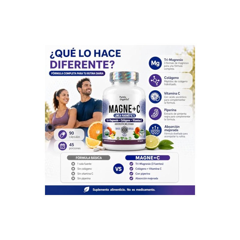 Magnesio Complex Peptidos Colageno Hidrolizado Vitamina Formula Tipos Glicinato Gluconato