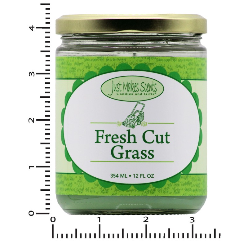 Fresh Cut Grass Scented Blended Soy Candle by Just Makes
