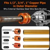 1/2" & 3/4" & 1" Metal Copper Pipe Cleaner Set