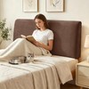 ANARACHON Leather Look Bed Headboard Cover, Stretch Soft Bed Headboard