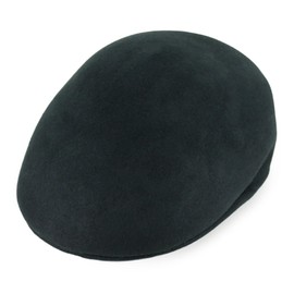 Belfry Ascot Molded Wool Ivy Cap Black Grey Navy Pecan (XXLarge, Black)