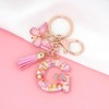 Fashion Alphabet Initial Letter Keychain Tassel Butterfly Pendant Key Ring