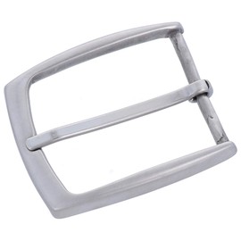 FREDERIC HERMANO Belt Buckle 40 mm Metal Silver – Buckle Mounting Pin Buckle for Belt with 4 cm Width – Silver, metal, 40mm