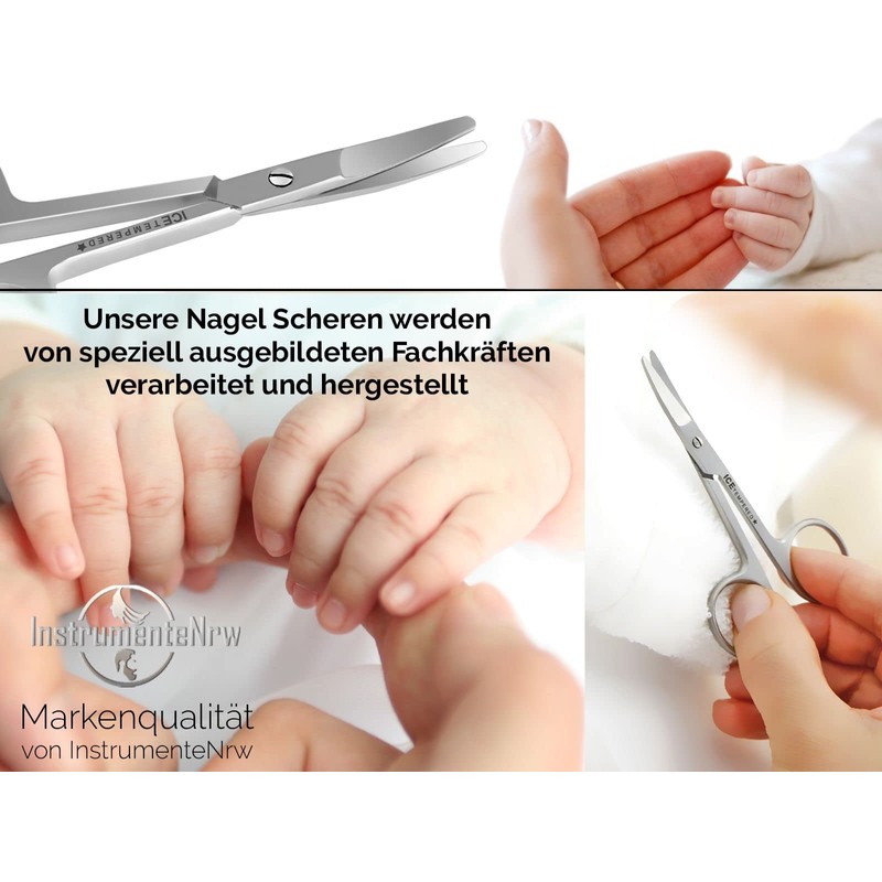 Professional Stainless Steel Nail Scissors, Baby Nail Scissors with Rounded