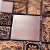 Hominter Bronze & Brushed Metal Mosaic Tile Copper Textured Resin