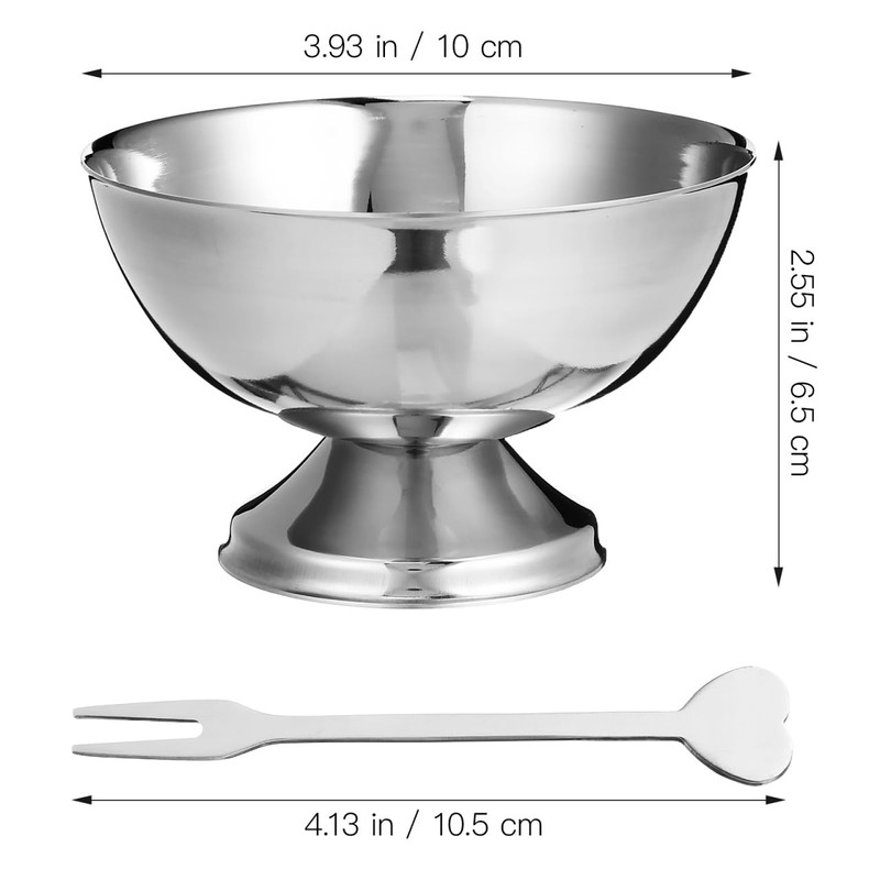 DOITOOL Stainless Steel Ice Cream Cup, Metal ice Cream Bowls