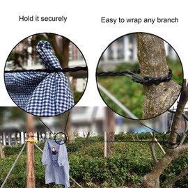 Pmsanzay Portable Clothesline, Windproof Adjustable Retractable Stretchy Laundry Clothes Clothesline for Outdoor Indoor Hiking Travel Camping Holiday - 2 Pack