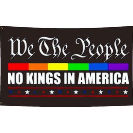 JOLCAHEU No Kings In America Flag 3x5FT,Flags with 2 Brass Grommets,Durable Polyester. (B, 3x5ft)