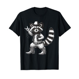 Vintage Raccoon Cowboy Cowgirl Trash Panda Racoon Meme Lover T-Shirt