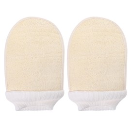 COLLBATH Exfoliating Body Scrubbers Bath Towel Gloves Brush Loofah for Back Neck Shoulders