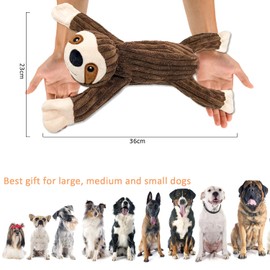 Hundespielzeug Dog Toy, Tug of War Plush Squeaky with Crinkle Paper and Dog Rope, Robust Dog Chew Toy for Puppies, Small, Medium, Large Dogs