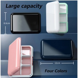 Moodkey Pill Box Waterproof Travel Pill Case Portable Daily Pill Container Pill Holde...