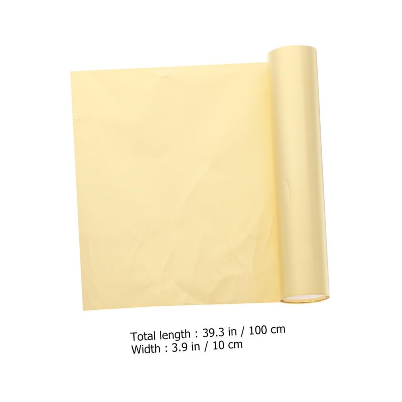 Ciieeo 1 Roll High Hardness Brass Foil Sheet Thick Wide