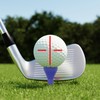 PATIKIL ゴルフボールラインマーカーツール 2個入りゴルフボールアラインメントマーキングツール パッティングボールマーカー用ラインマーカーステンシル ライト緑