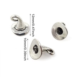 Honbay 30PCS Alloy Witch Hat Charms Wizard Hat Charms Pendant Christmas Hat Pendant for Earrings Bracelets Necklace DIY Jewelry Making