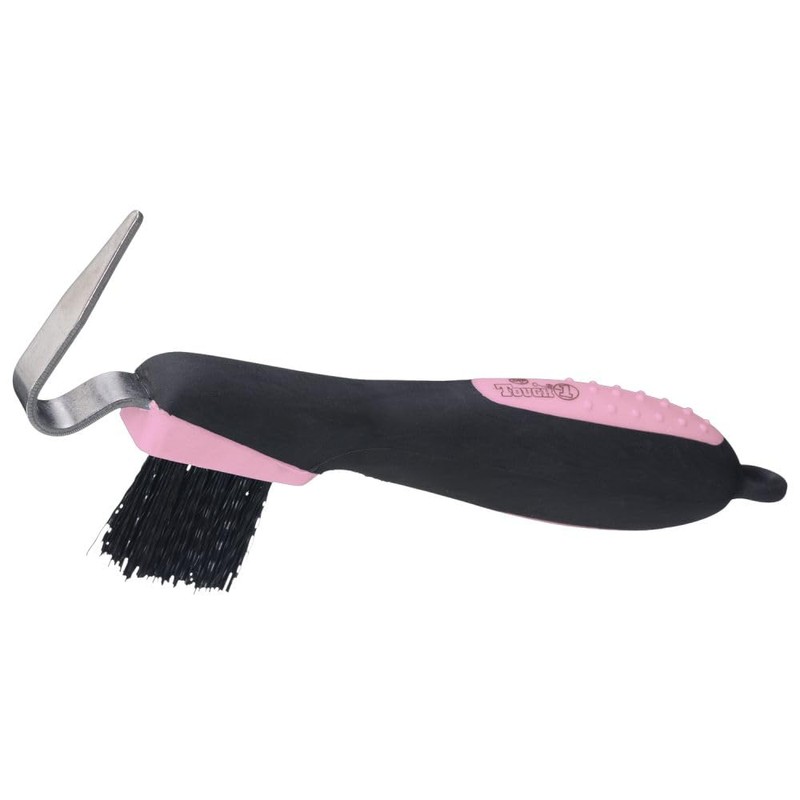 Tough 1 Great Grip Hoof Pick/Brush, Pink