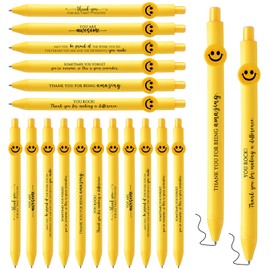 Fuutreo 100 Pcs Funny Pens Coworker Appreciation Gifts Inspirational Motivational Quotes Ballpoint Pens Smile Face for Coworker Employee Staff Team Office(Motivational)