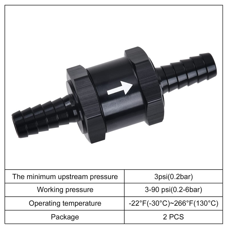 Evil Energy 5/16" Fuel Check Valve One Way Inline Non