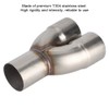 Gorgeri Stainless Dual Pipe,Universal Stainless Exhaust Y Pipe Adapter 2.5in