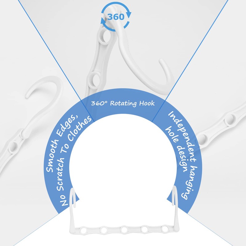 Rainberg Space Saving Hangers - Magic Clothes Hangers, Coat Hangers,