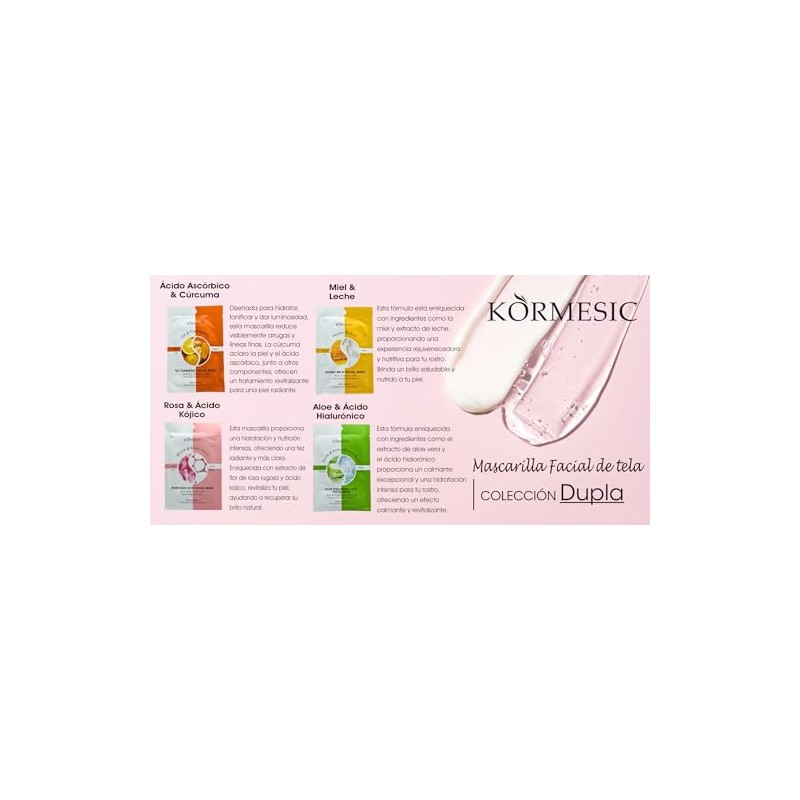 Kit de 15 Mascarillas faciales coreanas coreanas con ingredientes PREMIUM