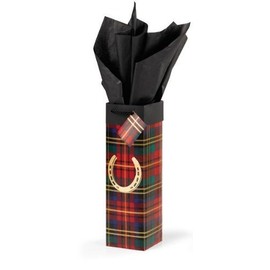 Tough 1 Festive Plaid Wine Gift Bag