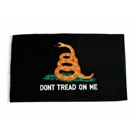 12X18 Black Gadsden Don't Tread on me Tea Party Flag House banner grommets Trump