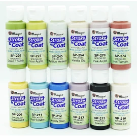 Creative Hobbies Speckled Mayco Stroke and Coat Wonderglaze for Bisque - 12 Assorted 2oz Jars with How to Paint Pottery Book