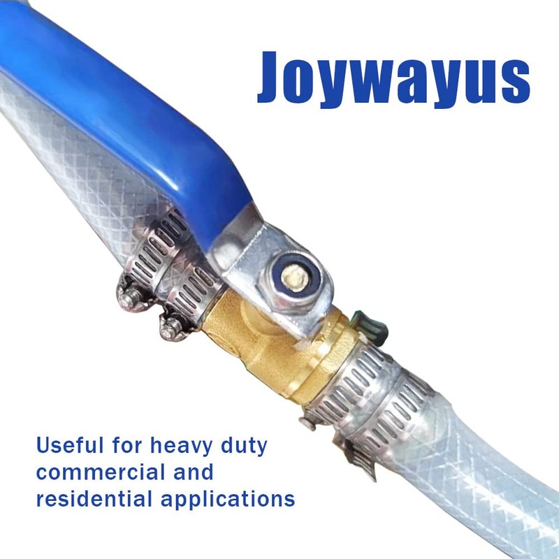 Joywayus 5/8" Ball Valve Barb Valve Shutoff Valve Brass Fitting