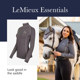 LeMieux Women's Base Layer Top - Athletic Thermal Shirts - Equestrian Apparel & Gear for Horseback Riding - Chilli - US12