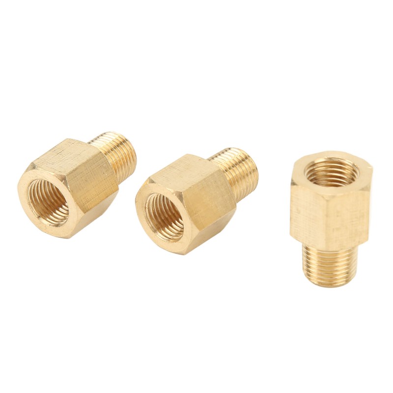6PCs Brass Pipe Fitting Adapter 1/8 BSPT Female NPT Vehicle