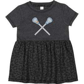 inktastic Lacrosse Sticks Future Player Outfit Infant Dress 12 Months Vintage Smoke with Leopard Print 3cbc9