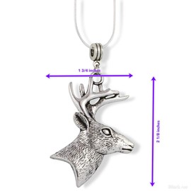 Deer Necklace for Men | Charm for Couples Women Jewelry Gift for Hunter Wildlife Outdoorsman