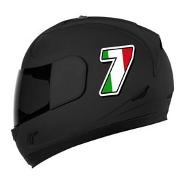 Biomar Labs® 1 x Vinyl Decal Italy Flag Sticker Italia National Auto Moto Motocross Motosport Start Racing Number 7 Rally Race Car Bike Motorcycle Tuning N 317