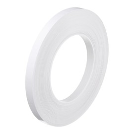 HARFINGTON Floor Tiles White Foil Lines Metallic Mirror Tape 0.39" x164 Ft Self Adhesive Decor Floor Wall Seam Sticker Waterproof Gap Sealing Tape for Kitchen Bathroom Cabinet