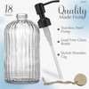 JASAI 18Oz Simple Glass Soap Dispenser with Black Rust Proof