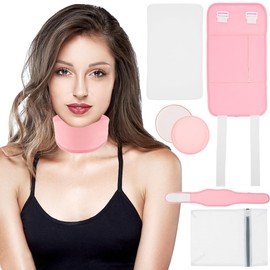 KTZCTPCA ZHENGFUO 5Pcs Neck Waist Essential Oil Pack Set with Chest Pads Washable Reusable Essential Oil Wrap Leakproof Oil Pack Wrap Adjustable Soft Flannel Oil Pack with Laundry Bag for Waist Neck Chest WN