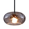 Wrlmfy Large Glass Pendant Lighting, Hammered Lampshade Chandelier with Height